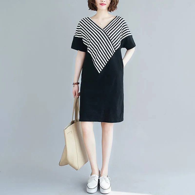 Đầm Dài Cổ Chữ V Plus Size Cho Nữ 40-90KG C8869