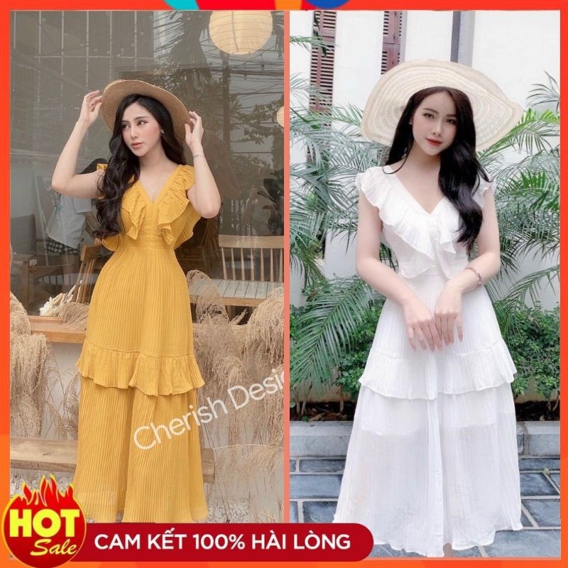 Váy xòe Maxi 2 tầng hở lưng  - Đầm MAXI đi biển thiết kế - Hàng cao cấp| FREESHIP TOÀN QUỐC | BigBuy360 - bigbuy360.vn