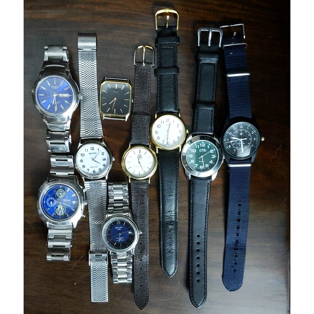 Đồng hồ si nam nữ Nhật 2hand đồng giá dưới 200k thương hiệu jaxis, script, Q&Q, FALCON, opel, v.v chạy pin