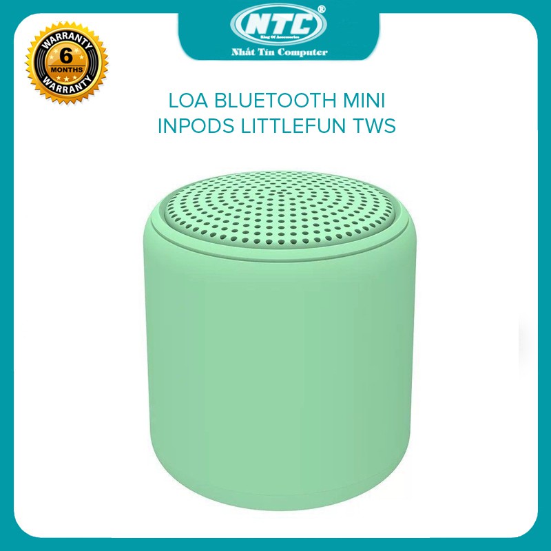 Loa bluetooth mini Inpods littleFUN TWS hỗ trợ kết nối cùng lúc 2 loa, thoại rãnh tay (màu ngẫu nhiên)