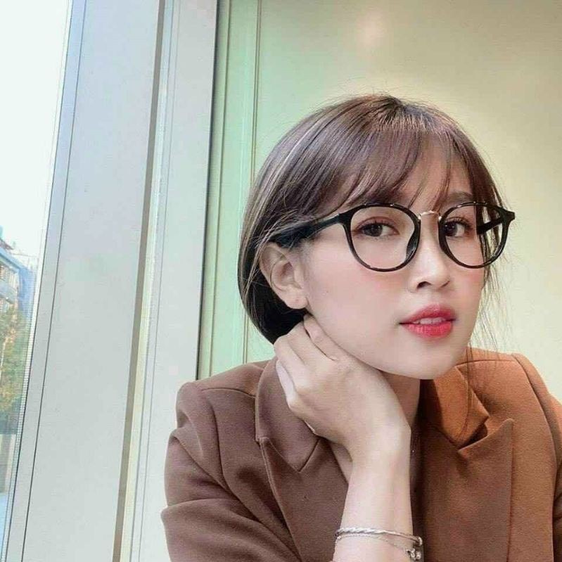Kính mắt tròn nữ AMIE Eyewear gọng kính cận nhựa dẻo 209 thiết kế đơn giản phụ kiện thời trang