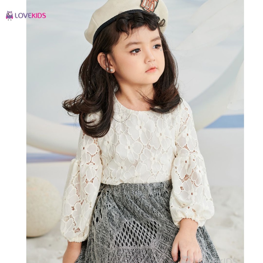 Chân váy xòe phối ren - Lovekids