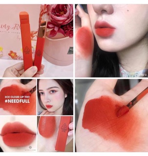 Son kem 3ce Cloud lip tint Needful-  đỏ gạch