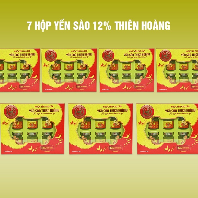 Hộp Yến Sào Thiên Hoàng 12% - Tặng 6 Lon Yến Hoặc 6 Gói Cháo Yến