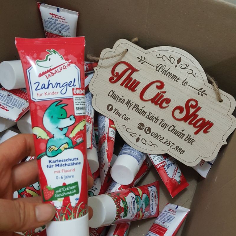 Kem đánh răng trẻ Tabaluga Zahngel