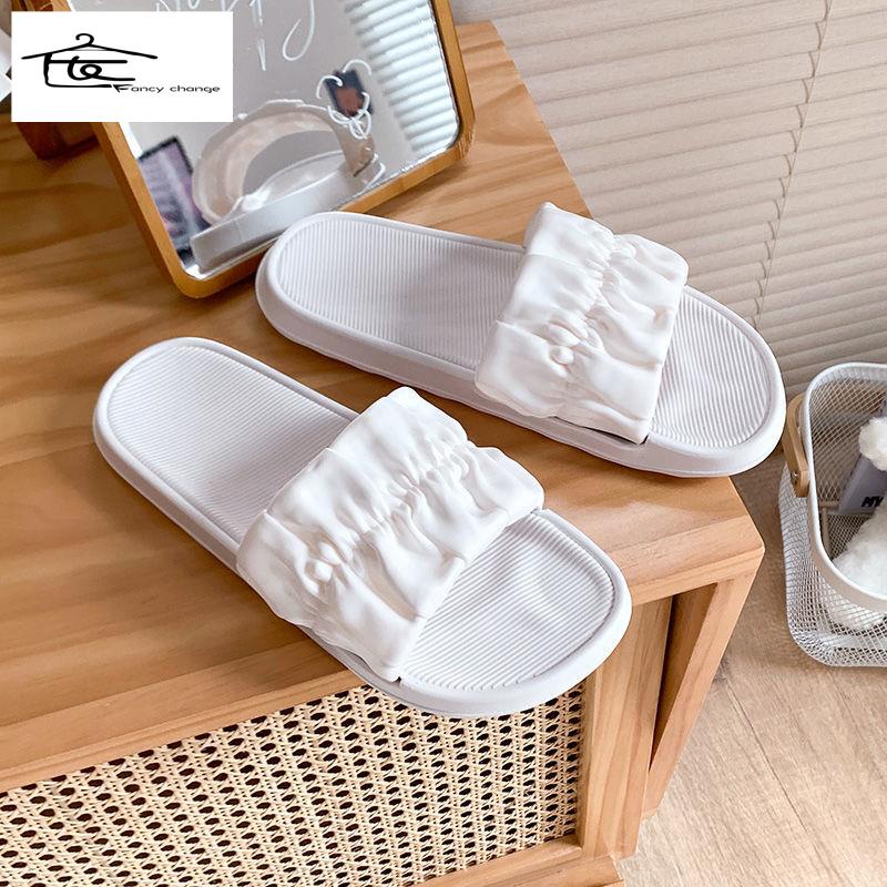 Dép Sandal Đế Phẳng Chống Trượt Màu Sắc Đơn Giản Thời Trang Mùa Hè Dành Cho Nữ