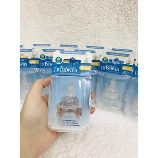   ✅Núm ty Dr Brown cổ hẹp level 1,2,3,4 (vỉ 2 chiếc)
