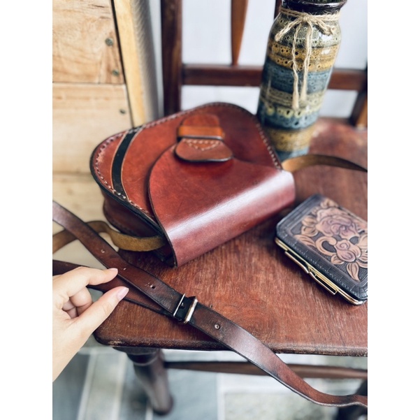 Combo túi & ví si mộc khắc