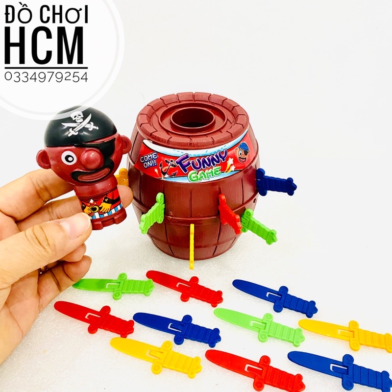 Đồ chơi trẻ em đâm hải tặc kèm 16 và 24 kiếm size lớn, đồ chơi kiếm đâm hải tặc vui nhộn cho cả gia đình