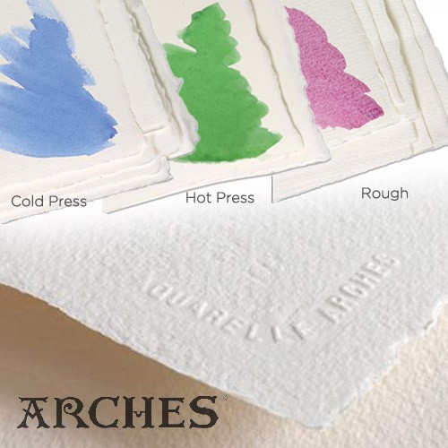 [Michi Art Store] Arches 100% cotton - Giấy vẽ màu nước hạng hoạ sĩ 300gsm A4 A5