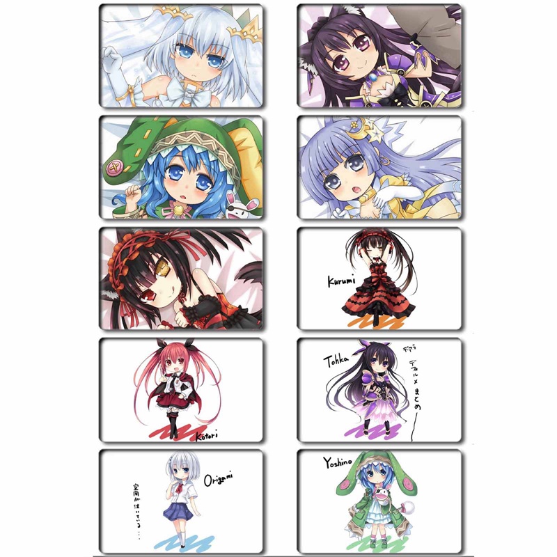 Set 10 Nhãn Dán Trang Trí In Chữ Date A Live