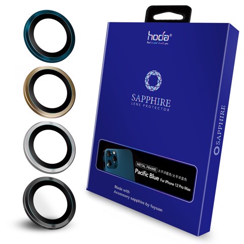 Ốp viền kính bảo vệ camera LENS CAMERA HODA SAPPHIRE CHỐNG TRẦY XƯỚC cho iPhone 12Pro/12ProMax/13Pro/13ProMax