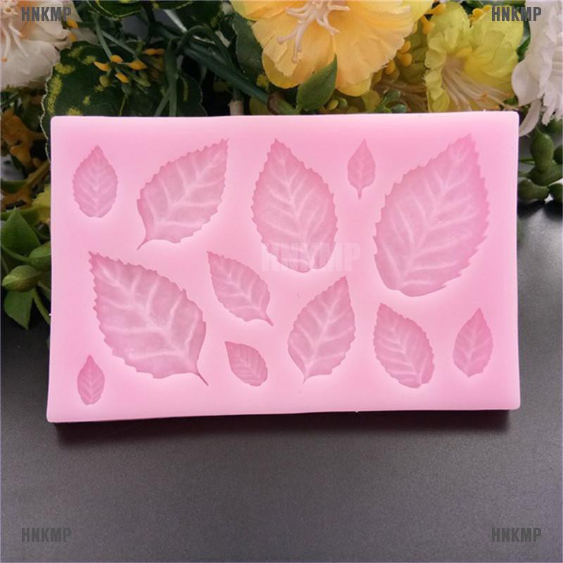Khuôn silicon làm bánh quy trang trí fondant tạo hình chiếc lá ddm