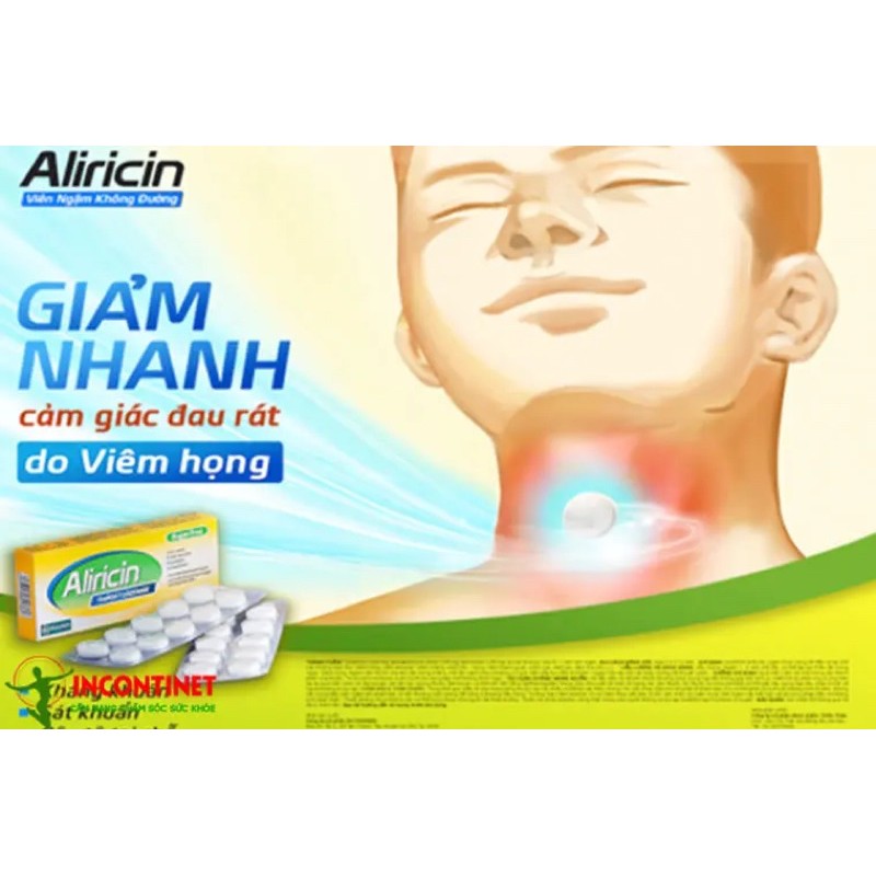 ALIRICIN- VIÊN NGẬM GIẢM HO HIỆU QUẢ HỘP 20 VIÊN