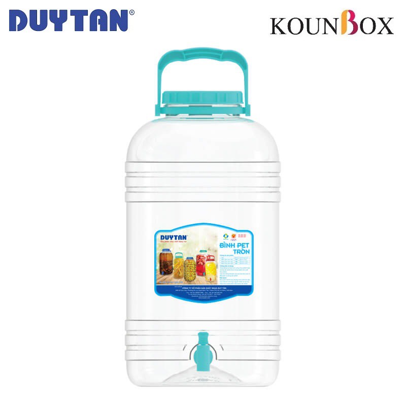 Bình PET Tròn Đựng Nước Uống 15 Lít   Kích thước: Ø 23,9 x 42,2 cm - Trong suốt