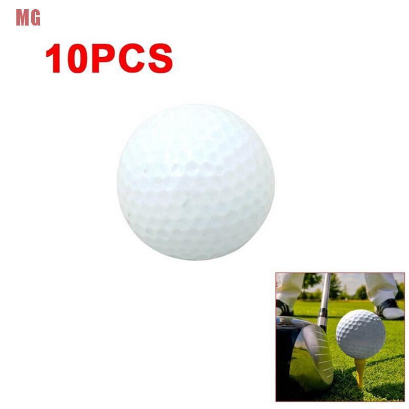 Set 10 Quả Bóng Golf Màu Trắng Chất Liệu Da Pu