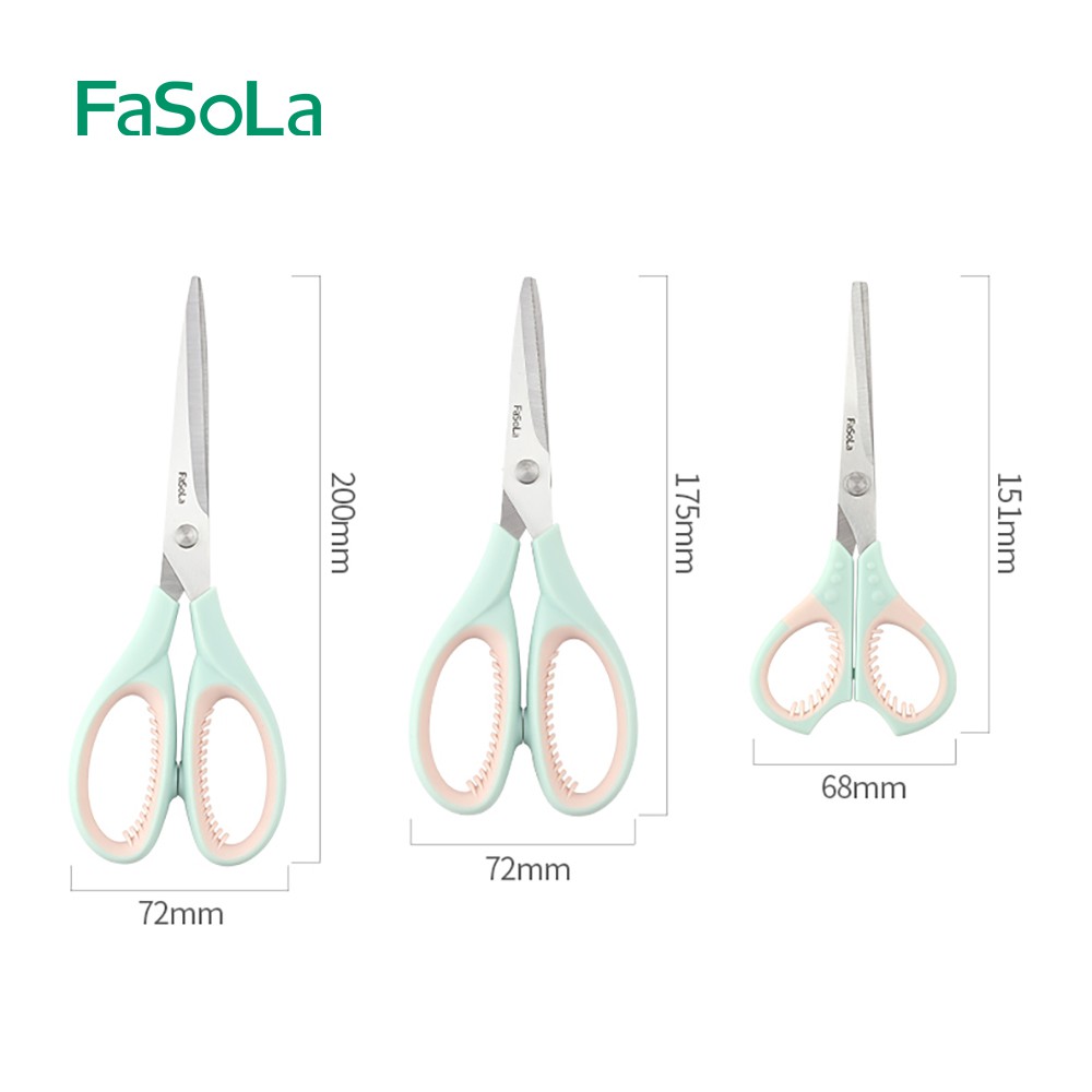 Kéo văn phòng lưỡi thép không gỉ 20cm FASOLA FSLPS-143