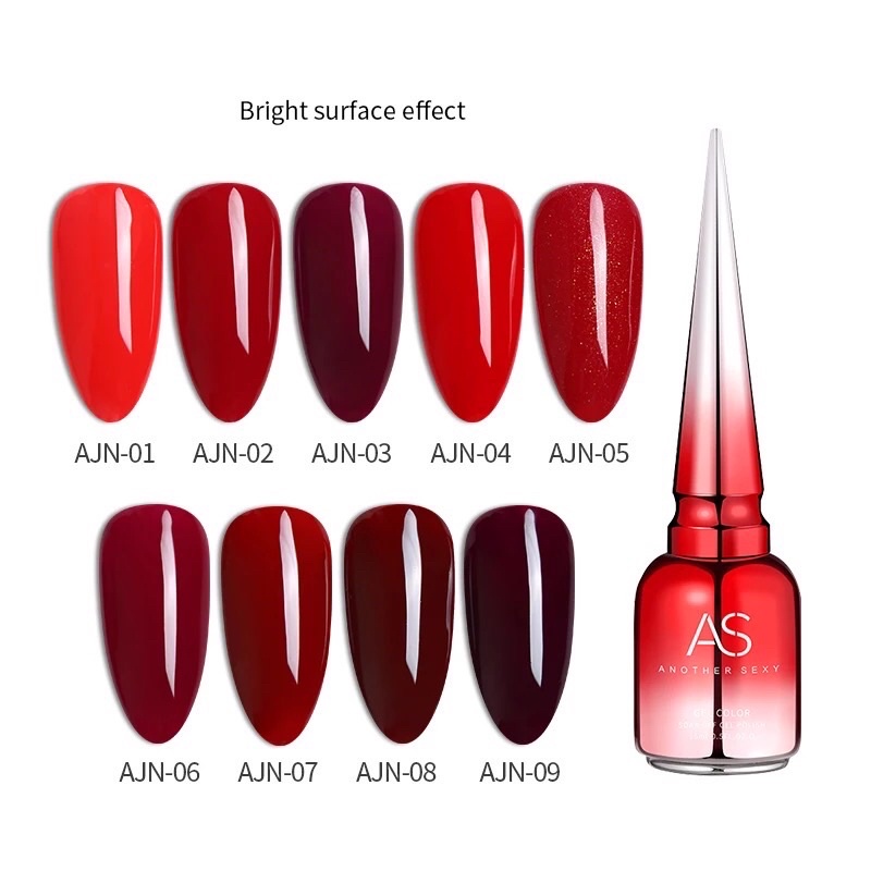 Sơn gel AS mã AJN chai nhọn đỏ 15ml