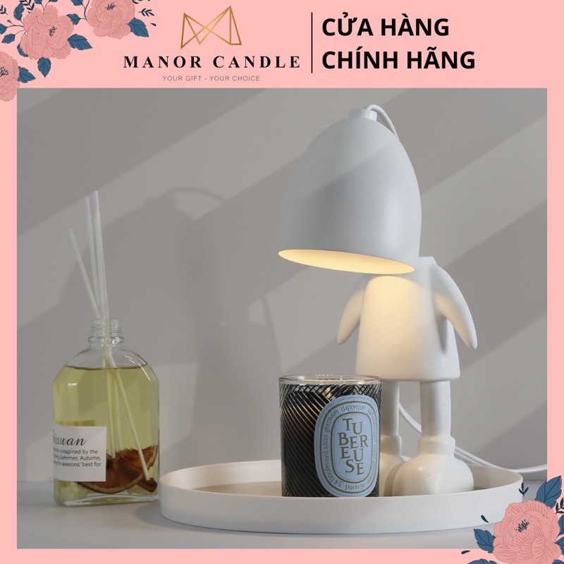 Đèn đốt nến thơm Manor Candle robot, phong cách hiện đại