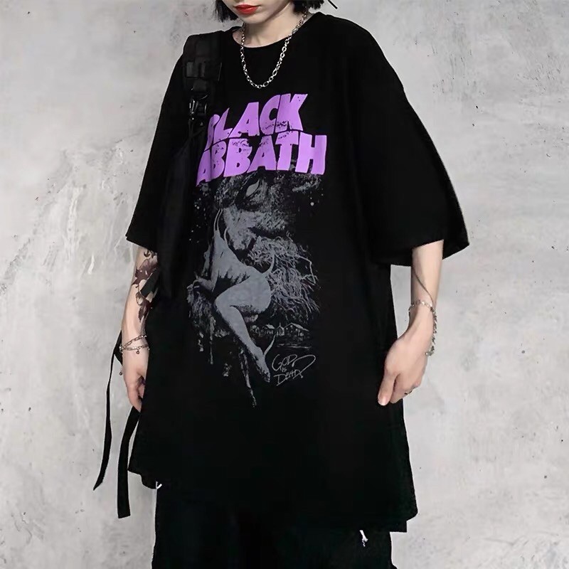 Áo thun in Black Sabbath from unisex 2 màu trắng/Đen _ hình thật