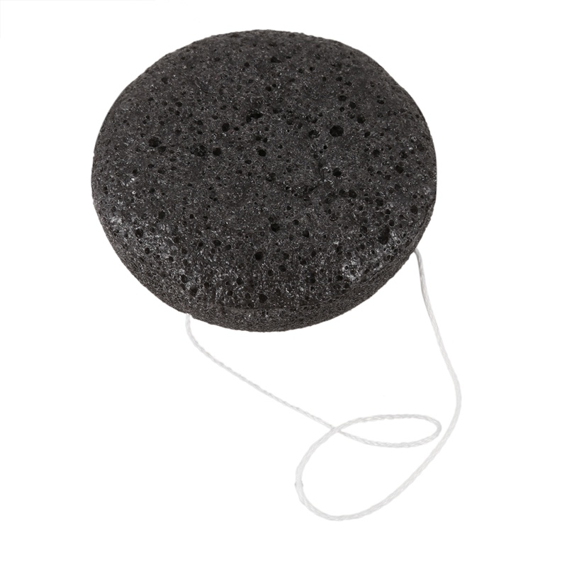 Mút Rửa Mặt Konjac Tẩy Tế Bào Chết Tiện Dụng Đen