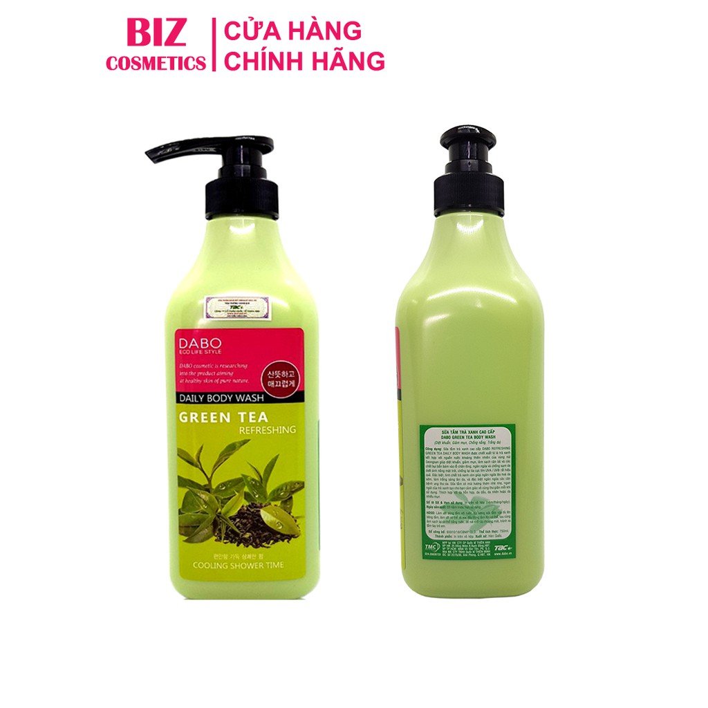 Sữa tắm trà xanh DABO REFRESHING GREEN TEA Hàn Quốc 750ml