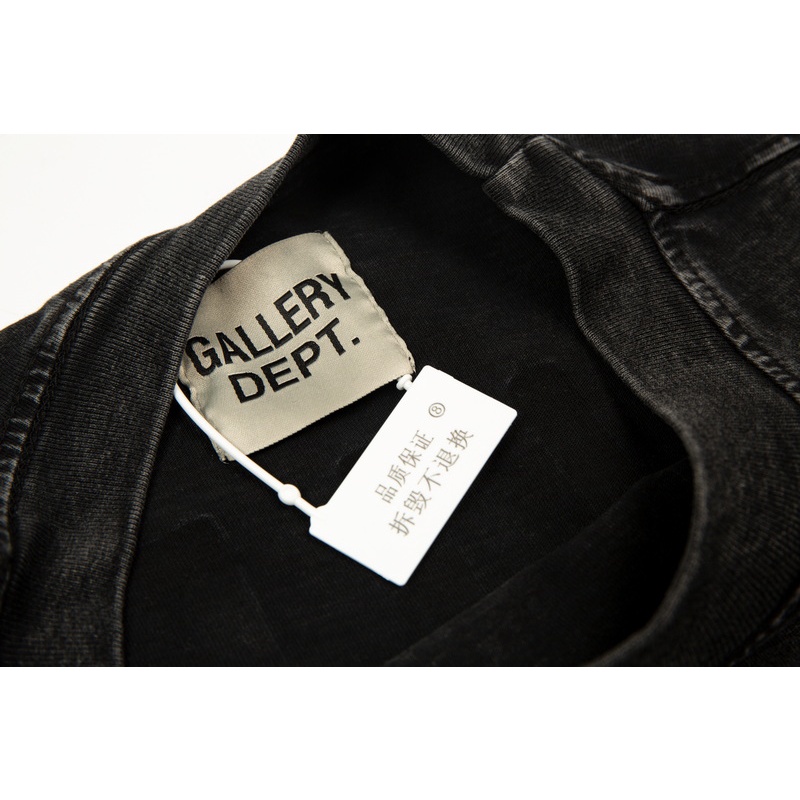 GALLERY DEPT Skull hand bone old washed printed round neck letter couple loose casual T-shirt