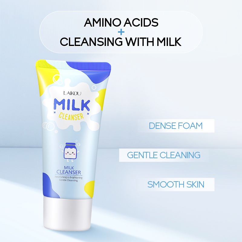 Sữa rửa mặt LAIKOU làm sạch sâu loại bỏ mụn đầu đen 50g