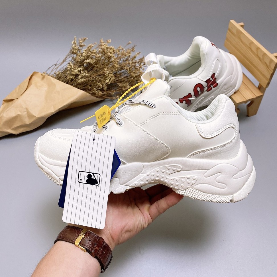 Giày Thể Thao Đế Độn In Chữ 3D Dành Cho Nam Nữ Full Box (Giày_MLB Boston) | BigBuy360 - bigbuy360.vn