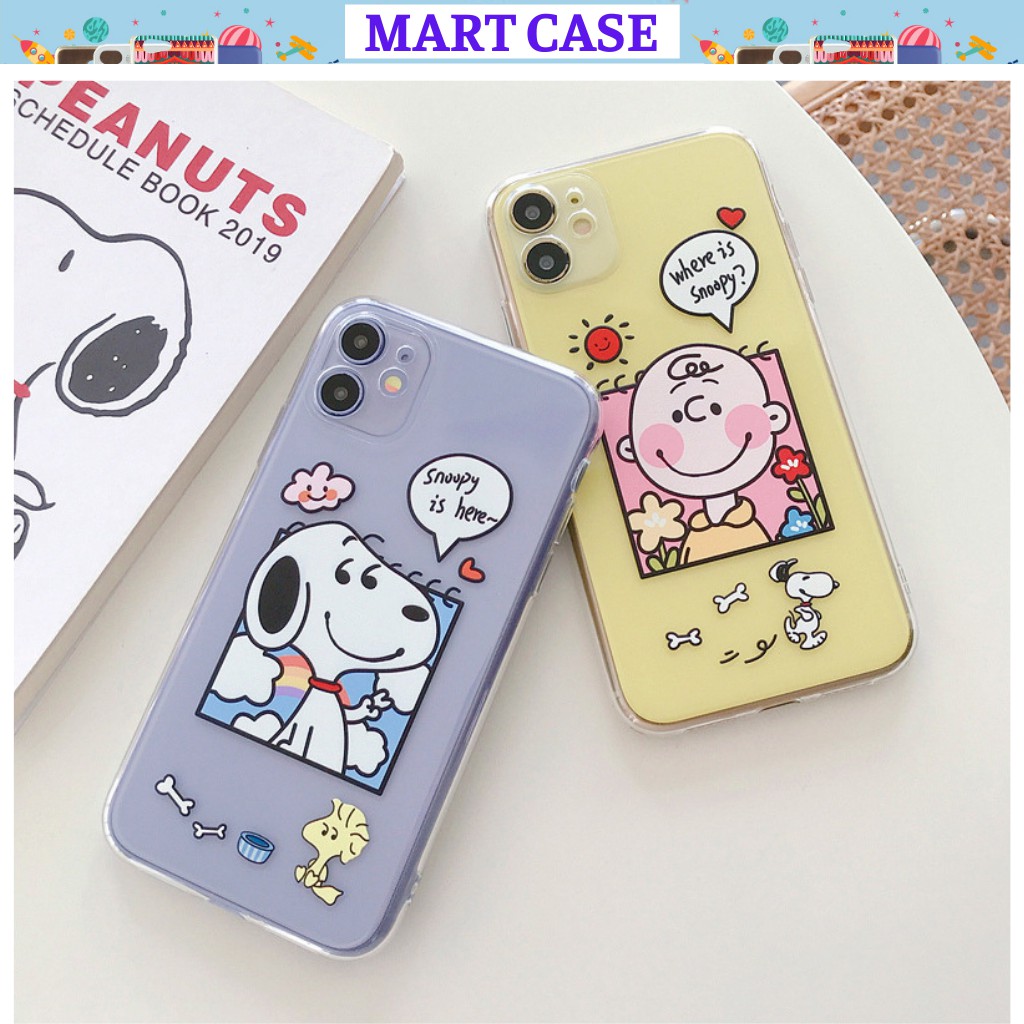 Ốp iphone - Ốp lưng iphone SNOOPY IS HERE chất đẹp 6/6plus/6s/6splus/7/7plus/8/8plus/x/xs/xr/11/12/pro/max/MART CASE