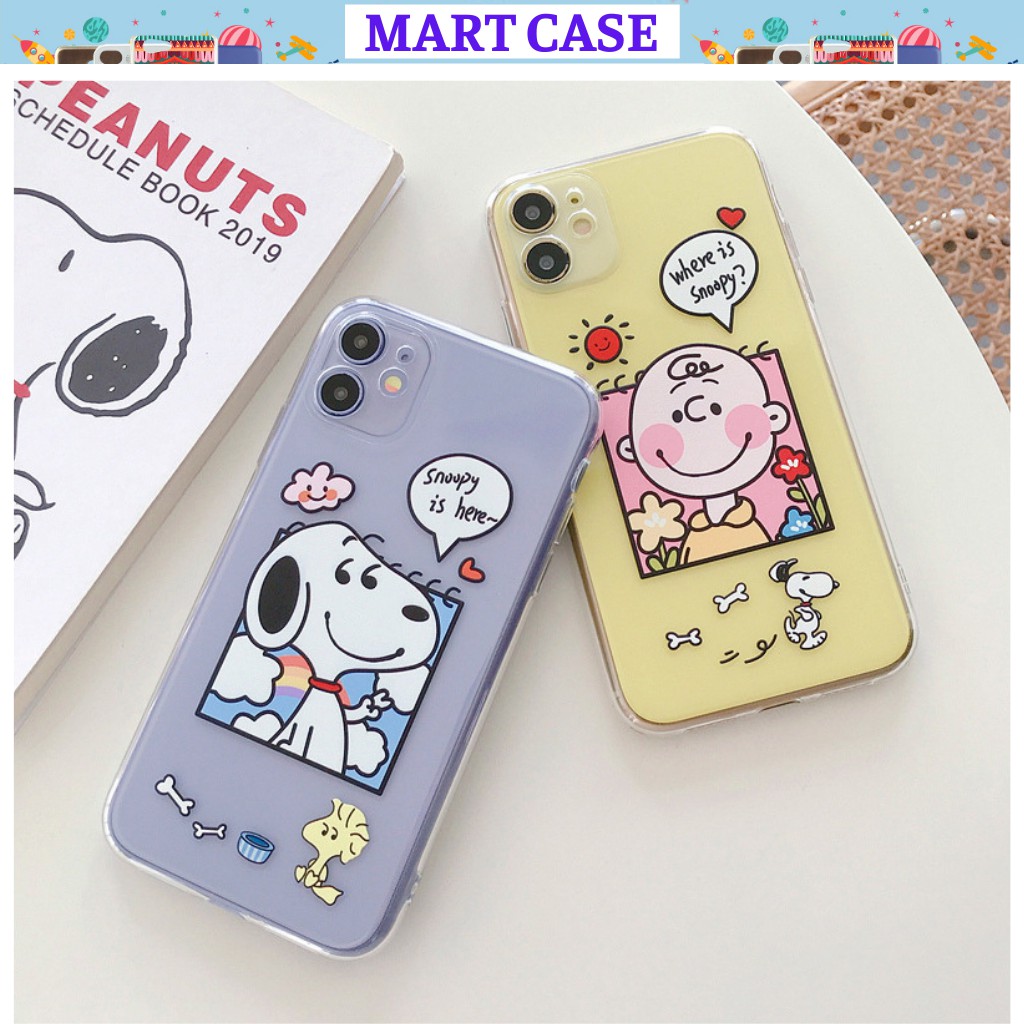 Ốp iphone - Ốp lưng iphone SNOOPY IS HERE chất đẹp 6/6plus/6s/6splus/7/7plus/8/8plus/x/xs/xr/11/12/pro/max/Mart case