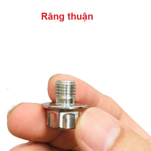 Ốc 10Ly gắn chân kính chiếu hậu Salaya bằng Inox sáng bóng (Giá bán 1 con)