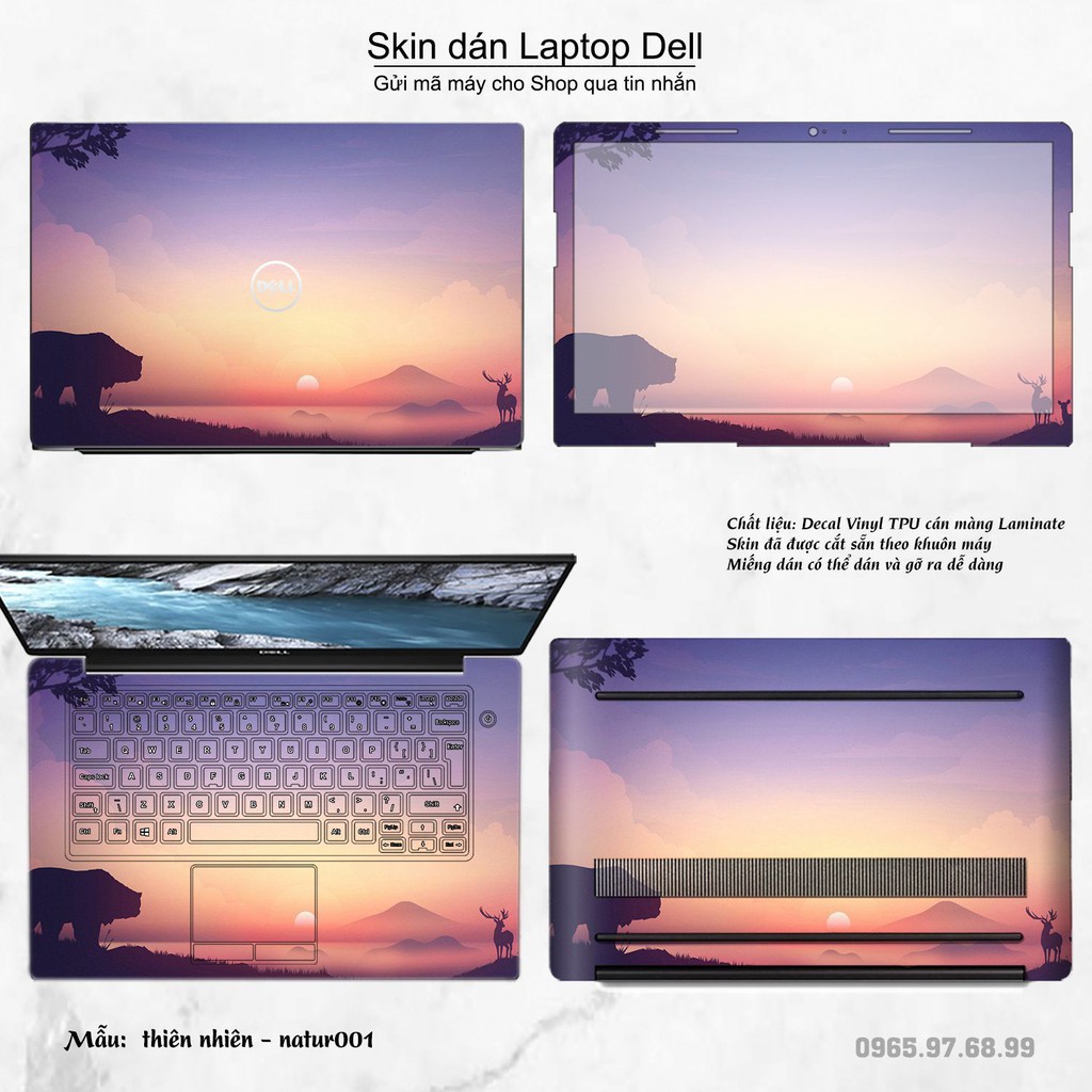 Skin dán Laptop Dell in hình thiên nhiên (inbox mã máy cho Shop)