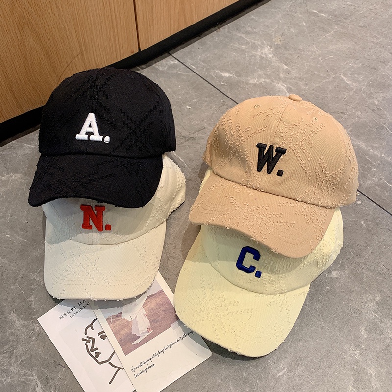 Mũ lưỡi trai chống nắng vành cong in chữ phong cách cổ điển thời trang mùa hè cho nam nữ