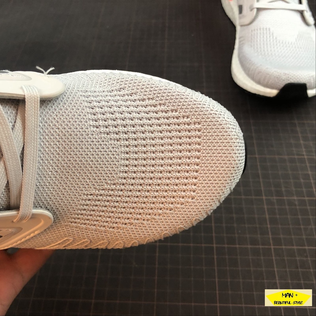 Giày thể thao nam nữ Ultra Boost 6.0 xám gót vạch cam bản 2020 siêu đẹp, phong cách, hiện đại