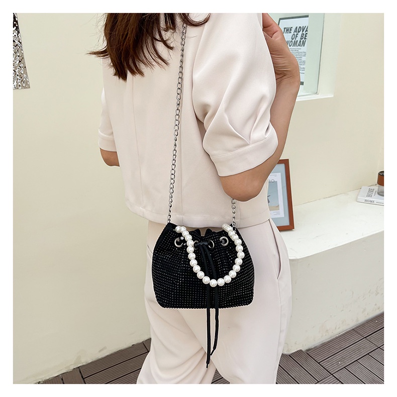 Túi Đeo JASMIN NOIR Chéo Đính Ngọc Trai Kim Cương Dành Cho Nữ