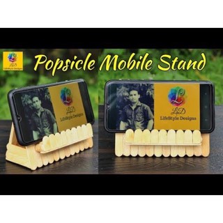 giá gác điện thoại que kem handmade