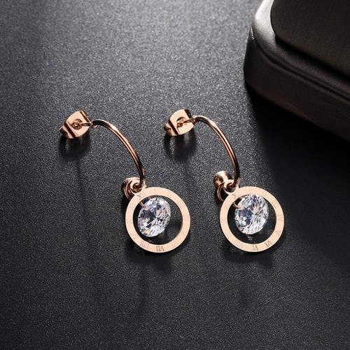 Bông Tai Dự Tiệc Sang Trọng Titan Ko Đen TT 2506