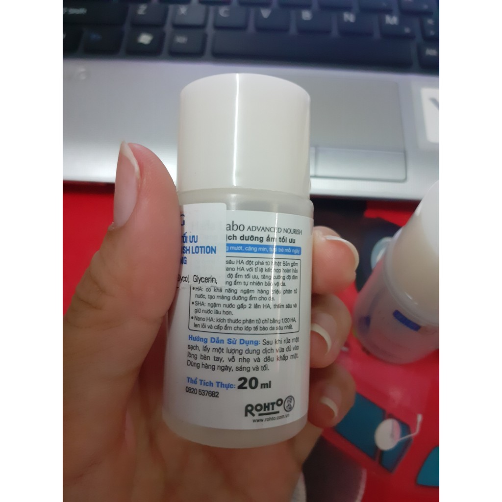 Dung dịch và sữa rửa mặt Hada Labo mini 20ml