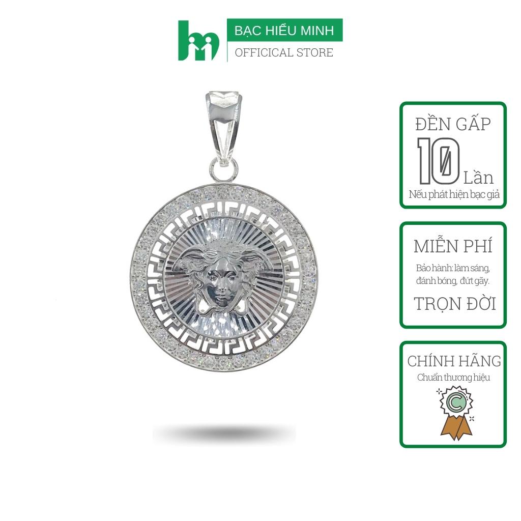 Mặt Dây Chuyền Nam Bạc Hình Logo Ver_sace Loại To Nhãn Hiệu Ý Bạc Hiểu Minh MDN019XL