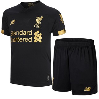 [HÀNG THÁI] Bộ quần áo Bóng đá CLB LIVERPOOL - Thun Mè Dệt Kim cao cấp - Màu Đen - KJ SPORT