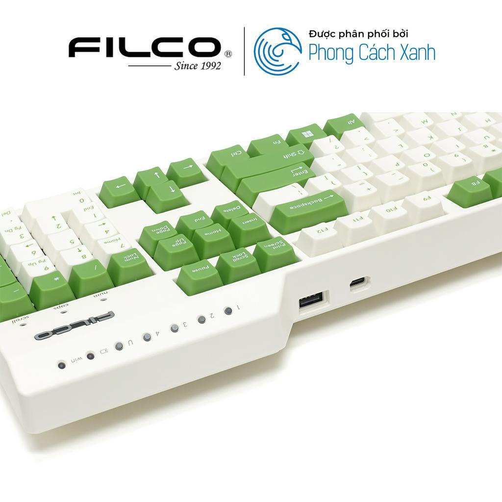 Bàn phím cơ Filco Majestouch Convertible 3 Matcha Fullsize/TKL - Hàng Chính Hãng