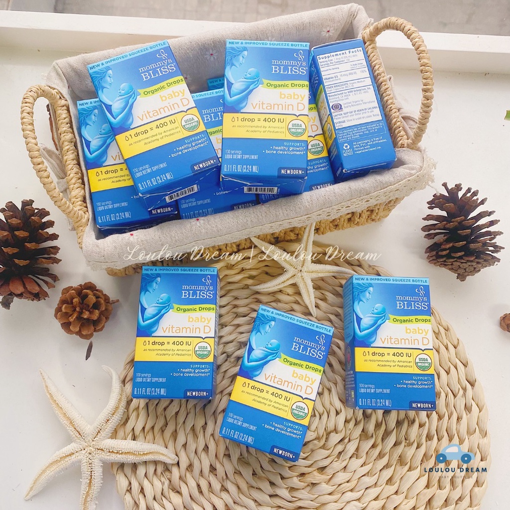 Vitamin D3 hữu cơ Mommy Bliss của Mỹ (Made in USA - Organic Drops) [SẴN]