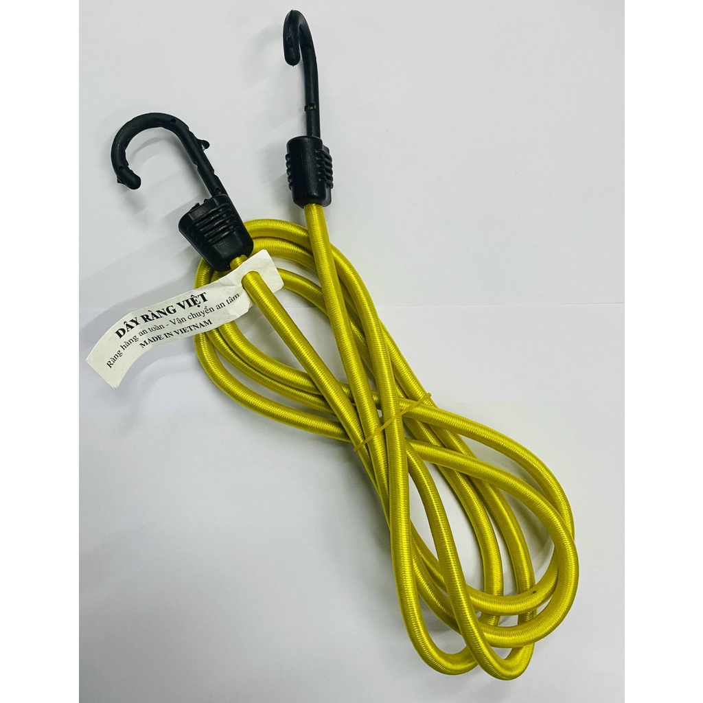 Dây thun ràng hàng xe máy phi 8 x 2m móc nhựa