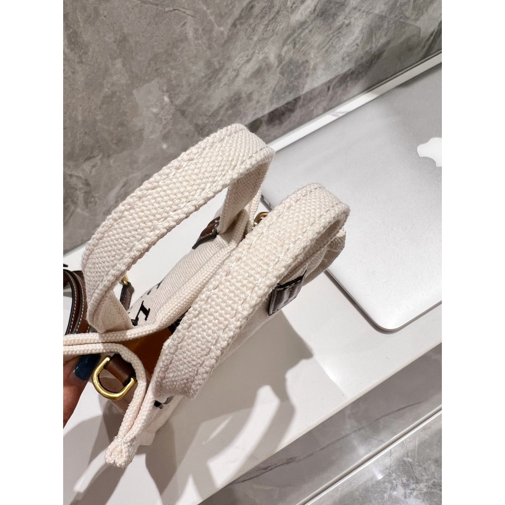 Túi Tote Mini Bằng Vải Pha Lê Tự Nhiên BALLY XS