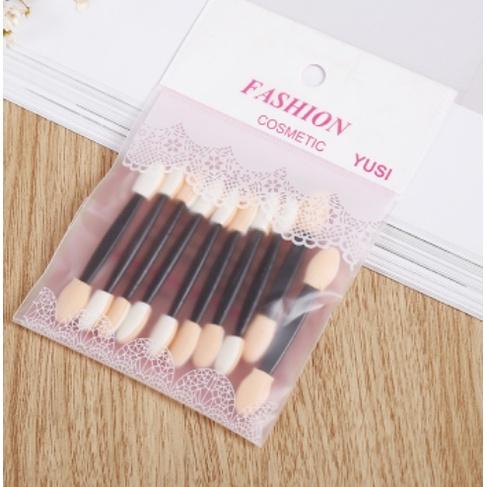 [Set 10 chiếc] Cọ đánh phấn mắt/ môi 2 đầu chất lượng cao DUASHOP