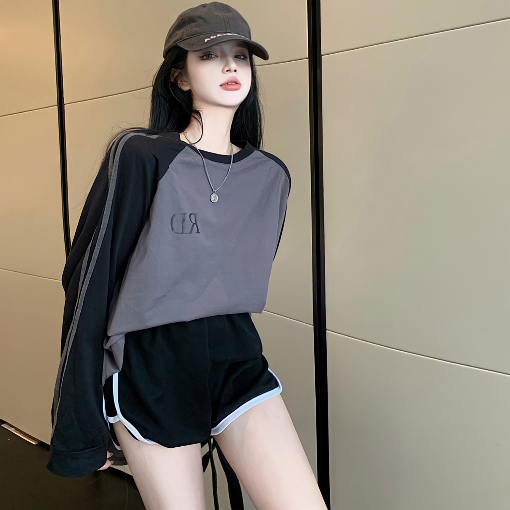 Áo Thun Dài Tay Viền Kẻ Hàn Quốc, Dáng Basic, Freesize Dưới 65Kg, Có Quà Tặng Kèm