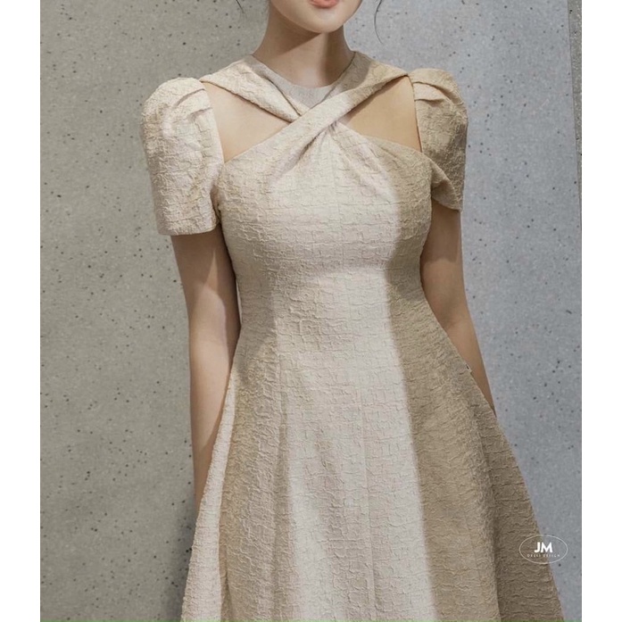 ĐẦM DỰ TIỆC GẤM XOẮN NGỰC NED DRESS