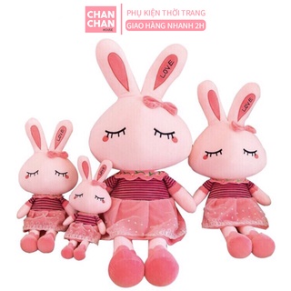 Gấu bông thỏ hồng mặc váy đáng yêu dành cho bé gái