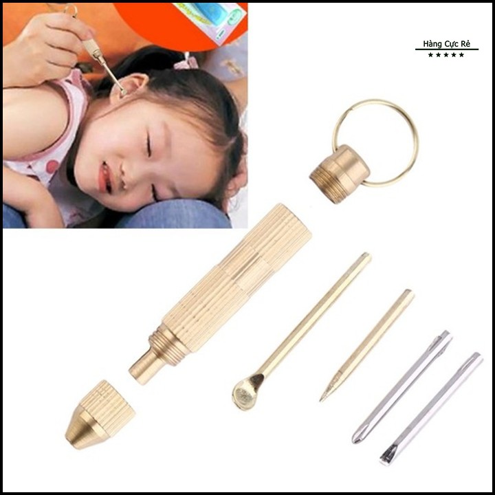 Dụng cụ lấy ráy tai vệ sinh 4in1, kiêm Móc khóa đa năng, tiện dụng - Shop Hàng Cực Rẻ